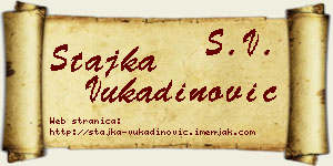 Stajka Vukadinović vizit kartica